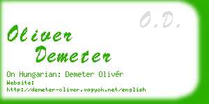 oliver demeter business card