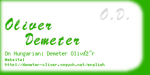 oliver demeter business card